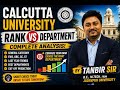 #WBJEE2026 Calcutta University Rank vs Department 2026 | Complete Admission Analysis