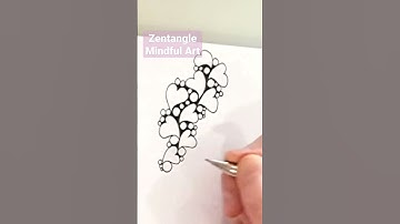 Zentangle Pattern - Mindful Art #shorts #zentangle #zentangleart #zentanglepatterns