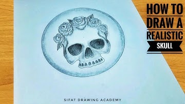 How to Draw a Realistic Skull | Narrated Step by Step | Sifat Drawing Academy #drawing #art #shorts