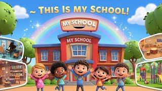 This Is My School Song Fun Kids Song About School Rooms & Learning
