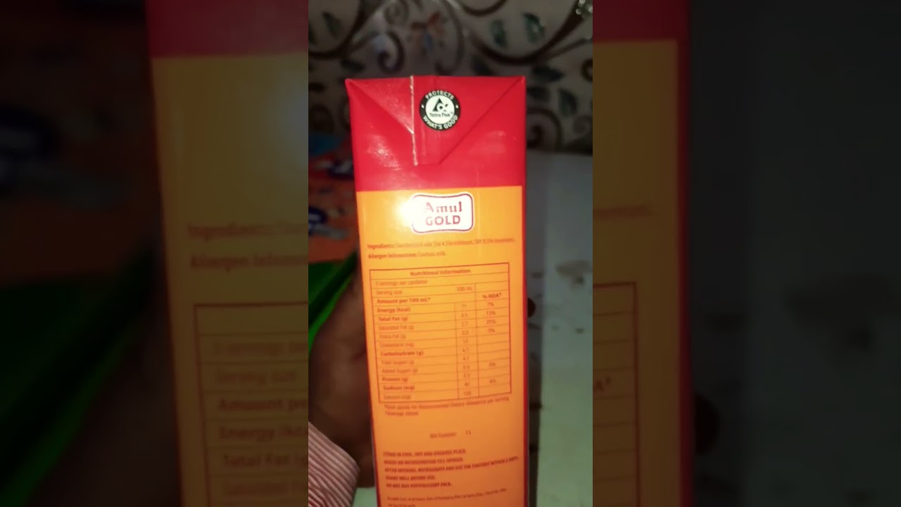 # amul gold homogenised standardlsed milk #🔥🥛