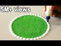 Innovative rangoli design for Durga ashtami | Beautiful Rangoli design by shalini