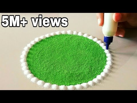 Innovative rangoli design for Durga ashtami | Beautiful Rangoli design by shalini