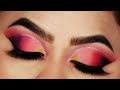 Colourful Half Cut Crease Indian/Bangladeshi Bridal Eye Makeup Tutorial | Hooded Eyes