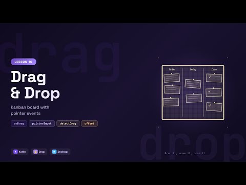 Drag & Drop Kanban Board in Compose Desktop | Kotlin Desktop #10