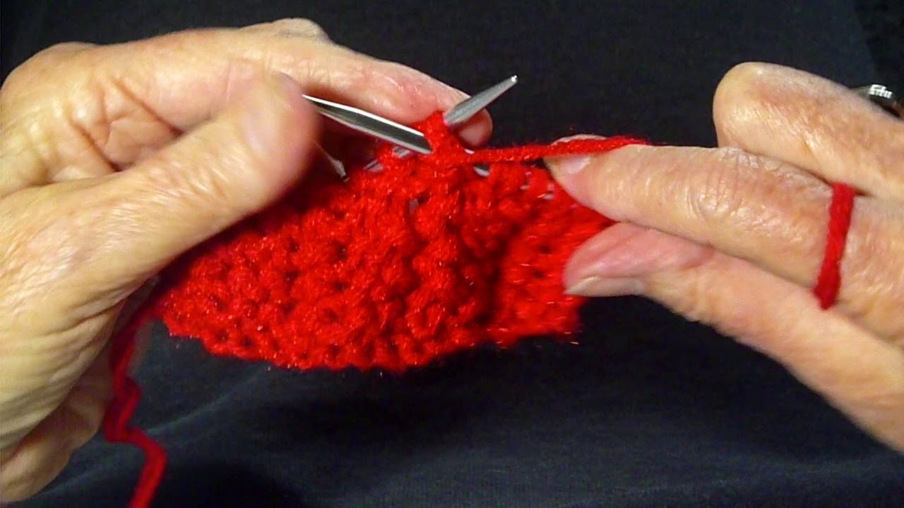 GARTER LACE STITCHthick yarn YouTube