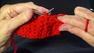 GARTER LACE STITCH-thick yarn