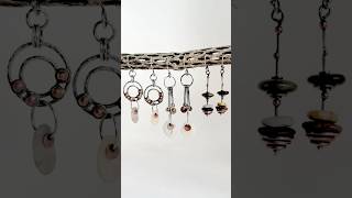 #metalsmith Beach Stone Earrings #silversmith #jewelrymaking