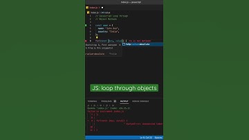 Javascript loop through objects #js #shorts #webdev #javascript