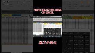 Print Selected Area #excel #hackstyle #computershortcuts