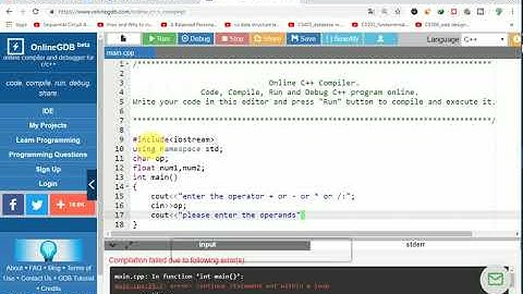 c++ programm to make a calculator using switch case statement