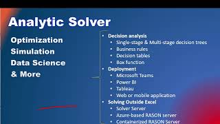 Analytic Solver Comprehensive - Your Decision Intelligence Companion