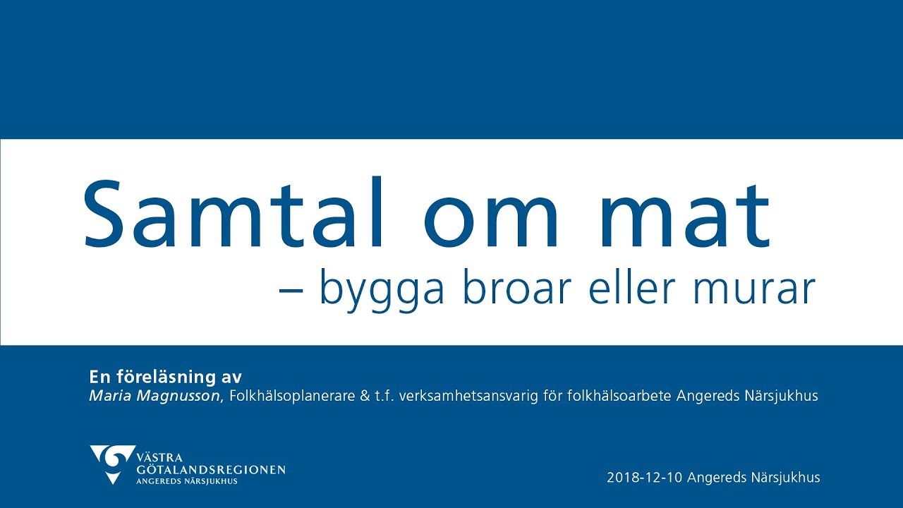 Samtal om mat - Föreläsning ANS 181210