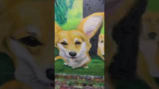 Corgi paint 🎨 ✨️ #dogart #short #dogshort #corgi