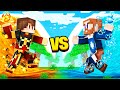 Playing as FIRE vs WATER BENDER in Minecraft!