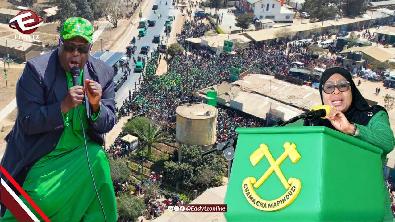 RAIS SAMIA /DANIEL CHONGOLO NA DEO SANGA  MAKAMBAKO MKUTANO WA KAMPENI SOKO KUU LEO