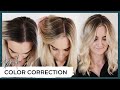 Blonde Hair Color Correction Before and After 😱 How to fix highlighted hair including root shadow