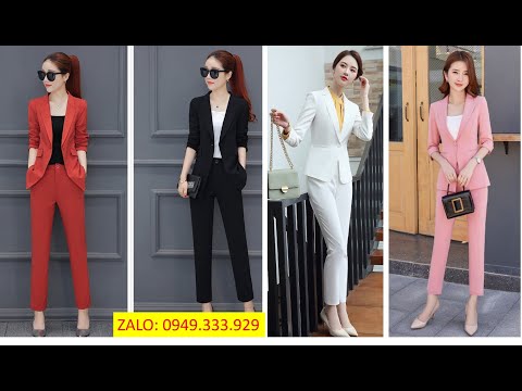 Những Bộ Vest công sở nữ đẹp nhất 2020 | Bộ vest công sở nhiều màu sắc trẻ trung đến trung tuổi | bộ vest nữ công sở cao cấp