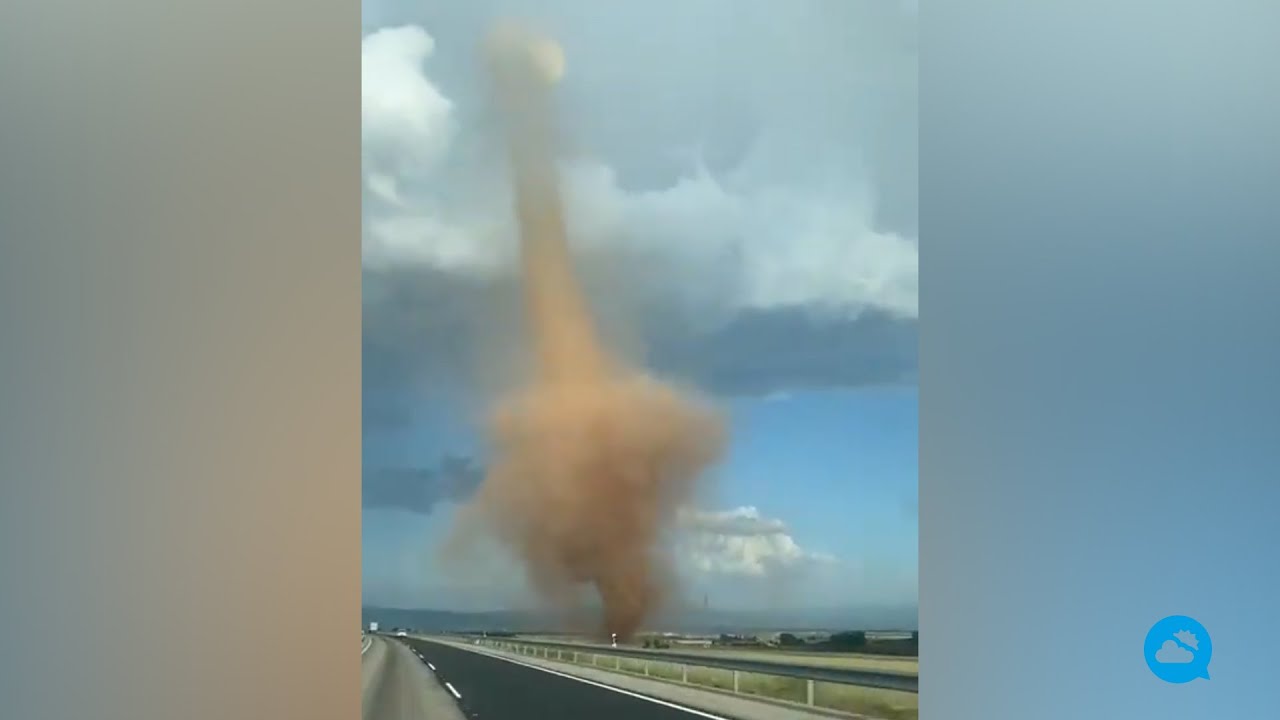 Захватывающий торнадо в Теруэле, Испания