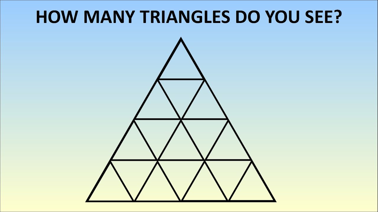 How Many Triangles Do You See - Viral Math Problem Triangle