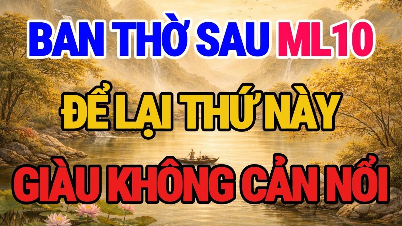 BAN THỜ SAU VÍA THẦN TÀI -TRÊN BÀN THỜ NÊN ĐỂ 5 ĐỒ VẬT NÀY, NGỒI KHÔNG CŨNG GIÀU!