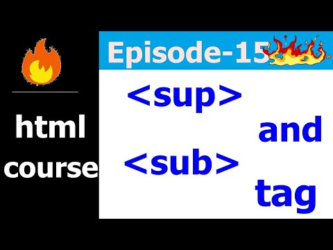 [Hindi] Learn HTML- Sup and Sub tag