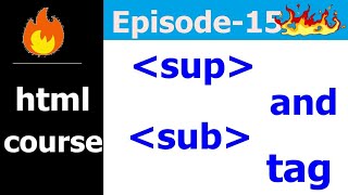 [Hindi] Learn HTML- Sup and Sub tag