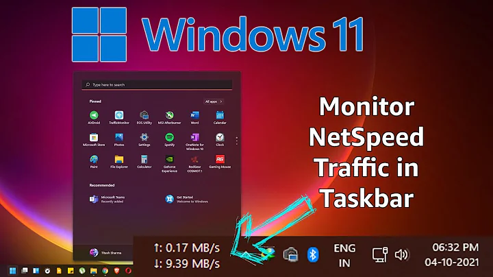 How To Get Net Speed/Traffic Monitor For Windows 11 (On Taskbar)😍