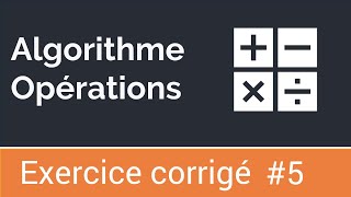 Corrected exercise #5: Algorithm Operations: Sum, Product, Subtraction and Division