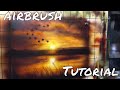 Learn how to paint this sunset! An easy airbrush tutorial.