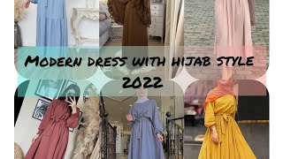 Beautiful Muslim Girls Modern Dress With Hijab Style 2022Trendy Maxi Dress Muslim Fashion Outfits