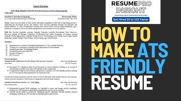 Mastering ATS: How to Make an ATS-Friendly Resume for 2024 | Resume Pro Insight #resumewriting