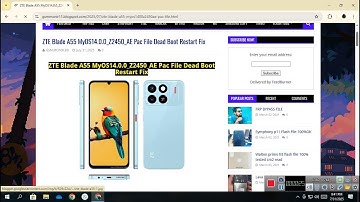 ZTE Blade A55 MyOS14 0 0 Z2450 AE Pac File Dead Boot Restart Fix