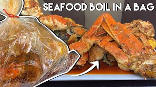 HOW TO MAKE SEAFOOD BOIL IN A BAG (KING CRAB + SNOW CRAB + BLOVE SMACKALICIOUS SAUCE)!