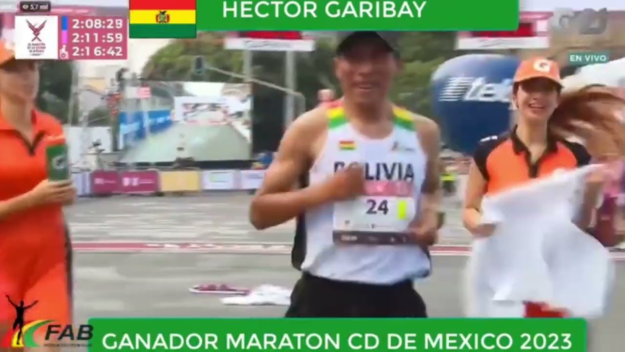 EL BOLIVIANO HÉCTOR GARIBAY IMPONE SUPREMACÍA Y ROMPE RÉCORD EN LA MARATON DE MEXICO 2023