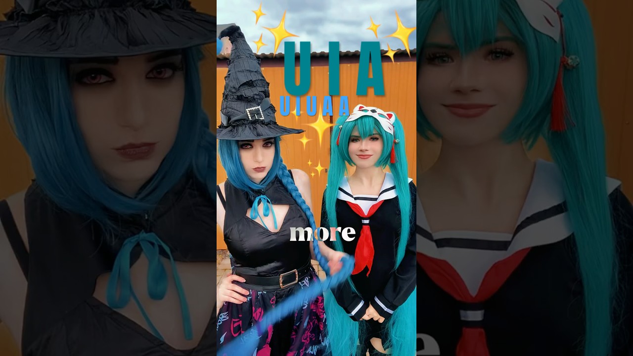 U I A | Hatsune Miku & Jinx @witchera_ #cosplay | Arcane / LoL x Vocaloid Halloween