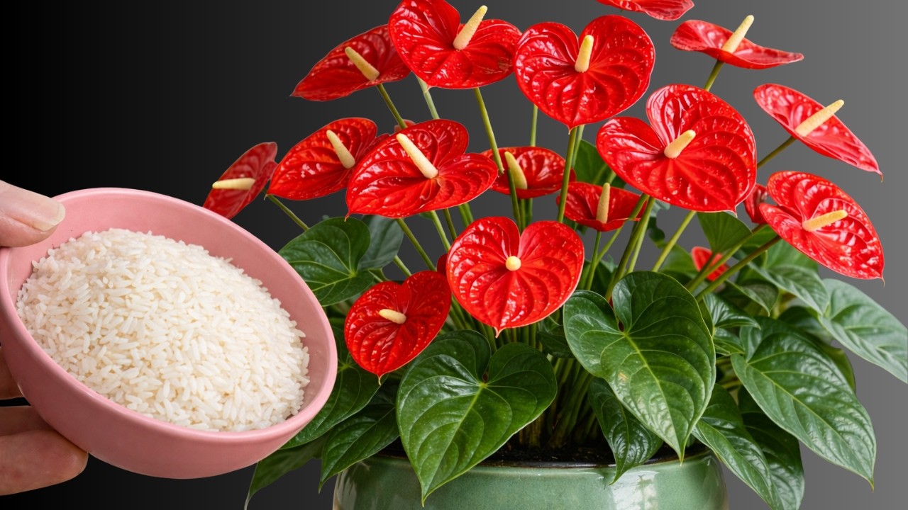 Просто посыпьте сверху! Антуриум внезапно зацветет как сумасшедший естественным образом.