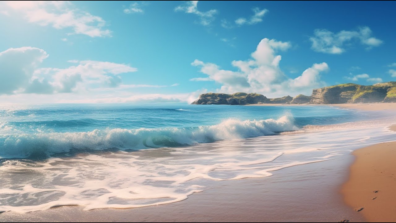 [ASMR] 🌊 Suono delle onde del mare ⛱️ Paesaggio marino per favorire il ...