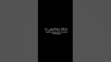 شاشه سوداء)قران كريم ☘️سورة  المسد☘️القارئ اسلام صبحي ❤️حألات -ستوريات سلاميه ☘️