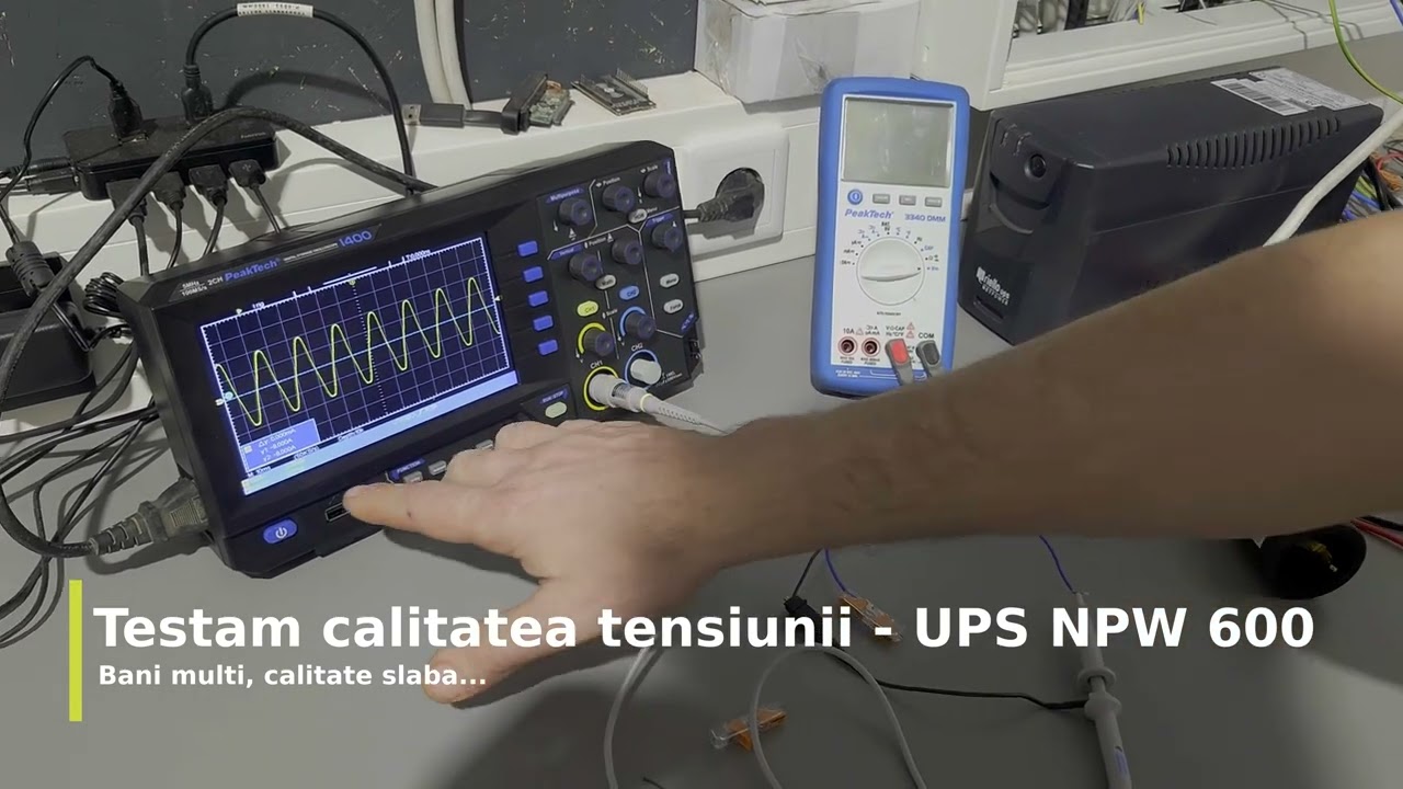 Testam calitatea tensiunii - UPS NPW 600 - bani multi, calitate slaba...
