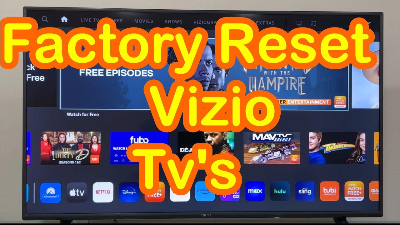 How to easily do a factory data reset on a Vizio Smart tv("V505J09