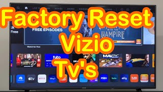 How to do a factory data reset on Vizio Smart TV (V505-J09)