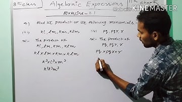 8th class, Algebraic expressions, Exercise-11.1, Pb no :4,5,6.