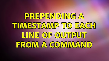 Unix & Linux: Prepending a timestamp to each line of output from a command (7 Solutions!!)