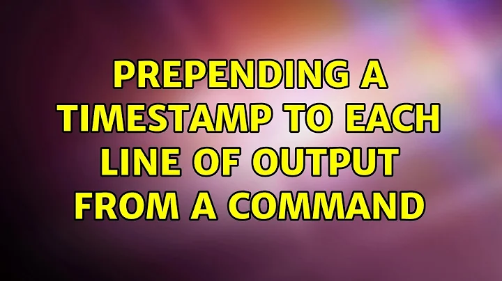 Unix & Linux: Prepending a timestamp to each line of output from a command (7 Solutions!!)