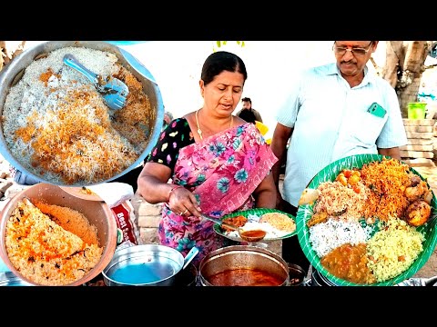 Cheapest Unlimited meals | South Indian Non veg thali | Hard working women street food Hyderabad