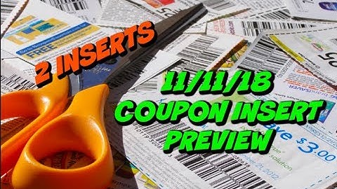 11/11/18 COUPON INSERT PREVIEW - 2 INSERTS