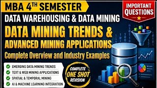Data Mining Trends 📈 and Advanced Applications 📂| MBA DWDM Important Question 2026 📚