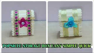 Learn how to make a beautiful popsicle box very easily simple.It is one of the best Popstick craft for kids and yougers. You can yse 
