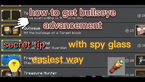 Easiest way to get bullseye advancement in Minecraft | how to get bullseye advancement